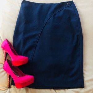 Classy blue pencil skirt limited brand,
